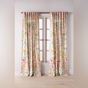 Organic Cotton Tales Menagerie Printed Blackout Curtain
96” X 50” — One Panel